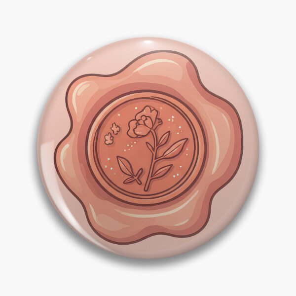 Item preview, Pink Melted Wax Seal with Flower designed and sold by CriaCreative.
