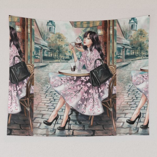 Item preview, Contemporary Art - Lisa At The Coffee Shop designed and sold by CanvasCarousel.