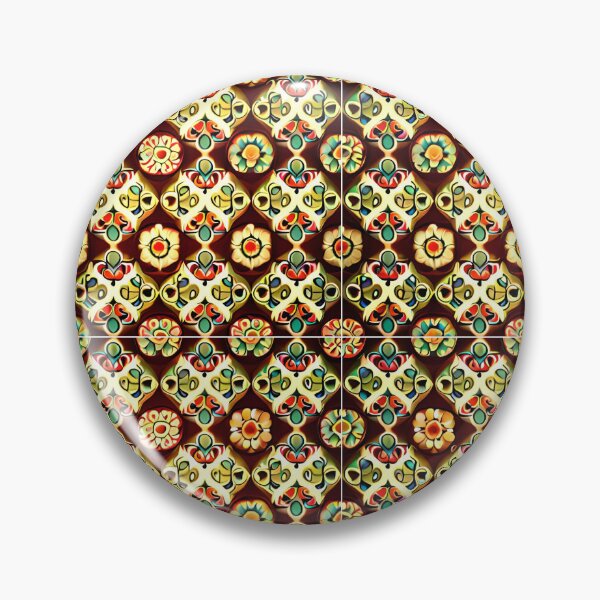 Item preview, Royal Diamond Regal Pattern Mid-Century Floral Tile Print designed and sold by Zeporas Castle.