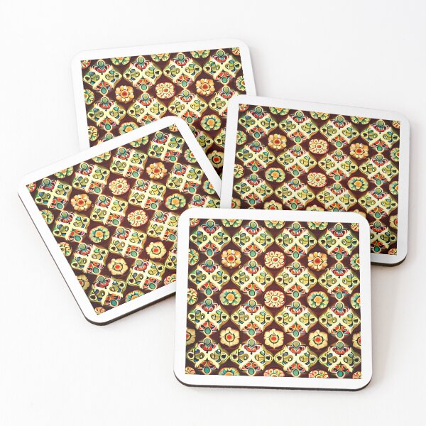 Item preview, Royal Diamond Regal Pattern Mid-Century Floral Tile Print designed and sold by Zeporas Castle.