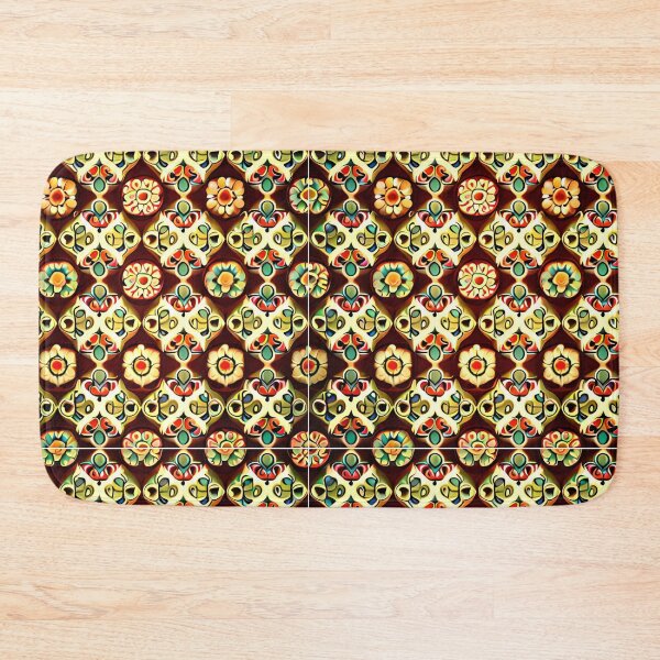 Item preview, Royal Diamond Regal Pattern Mid-Century Floral Tile Print designed and sold by Zeporas Castle.