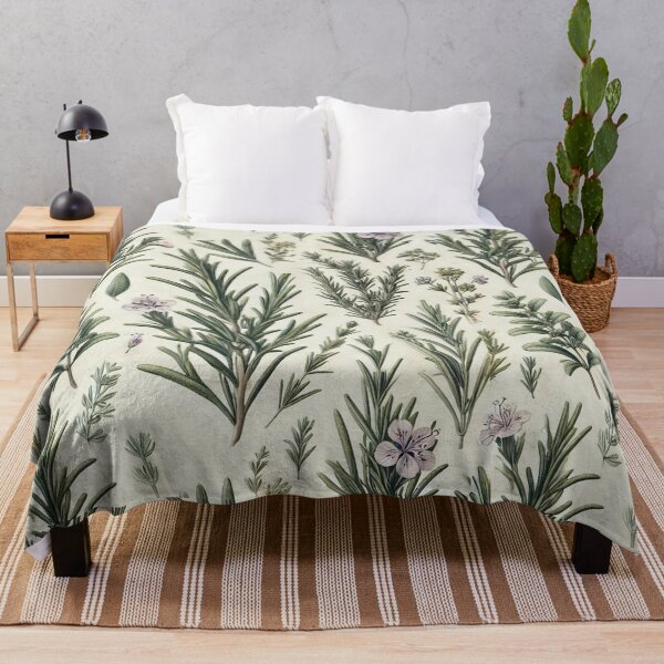 Item preview, Rosemary Blossom Seamless Pattern designed and sold by KittyKatto.