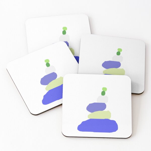 Item preview, Colorful Stack of Stylized Rocks in Abstract Arrangement designed and sold by Beautiful art store.