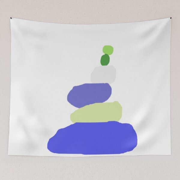 Item preview, Colorful Stack of Stylized Rocks in Abstract Arrangement designed and sold by Beautiful art store.