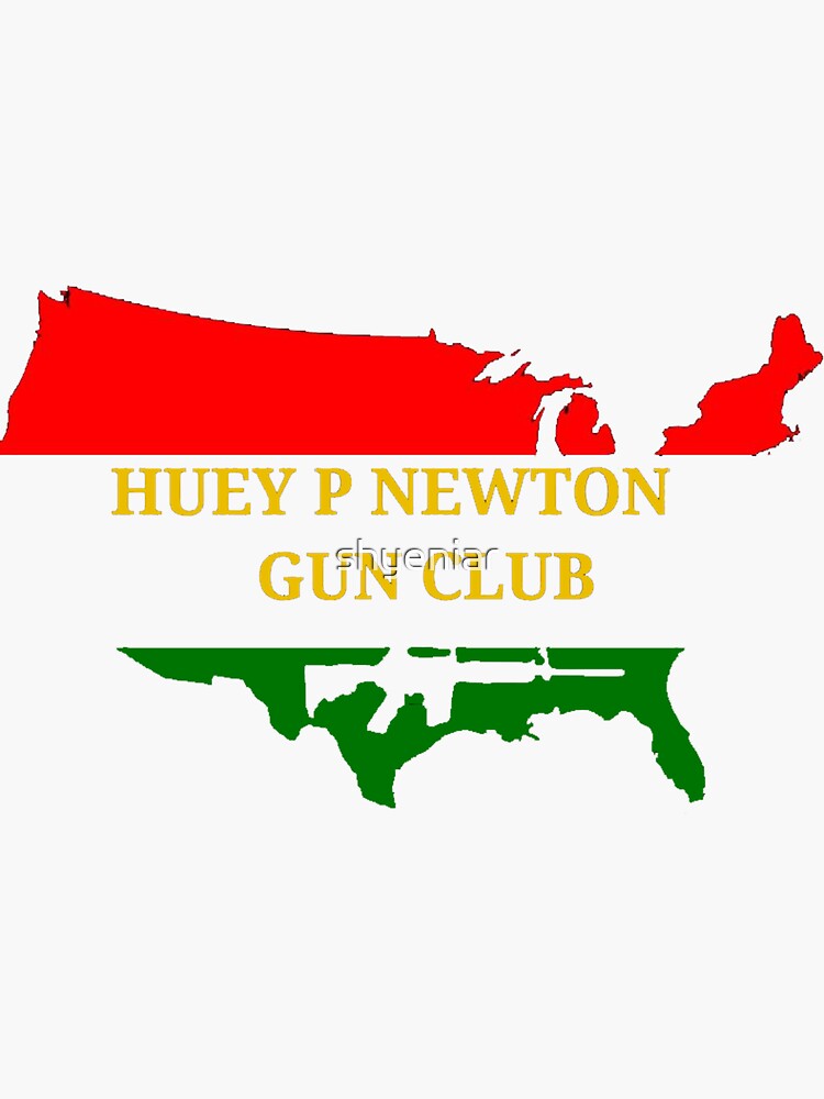 "huey p newton gun club" Sticker for Sale by shyeniar Redbubble