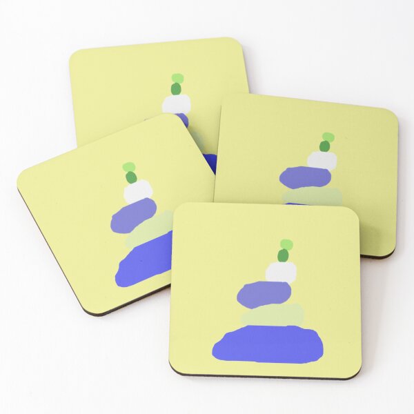 Item preview, Colorful Stack of Stylized Rocks in Abstract Arrangement designed and sold by Beautiful art store.