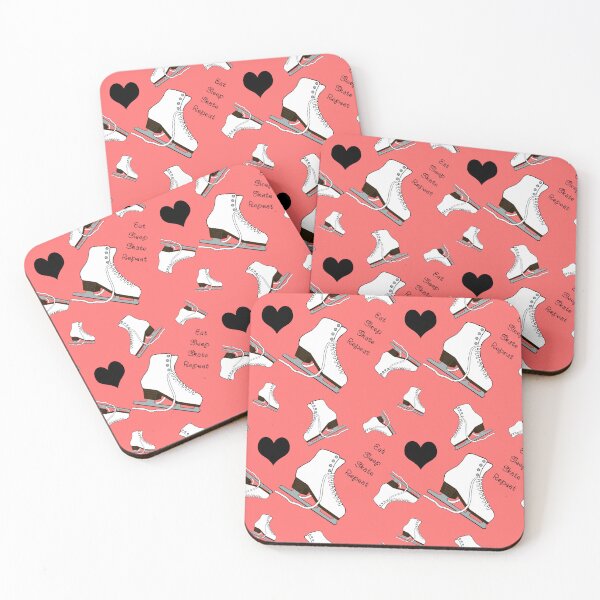 Item preview, Eat, Sleep, Skate Repeat-Bright Coral  designed and sold by PD-Skating.