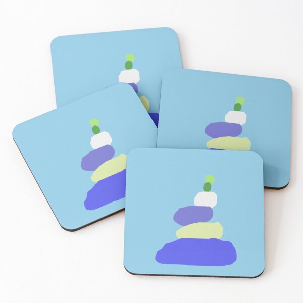Item preview, Colorful Stack of Stylized Rocks in Abstract Arrangement designed and sold by Beautiful art store.