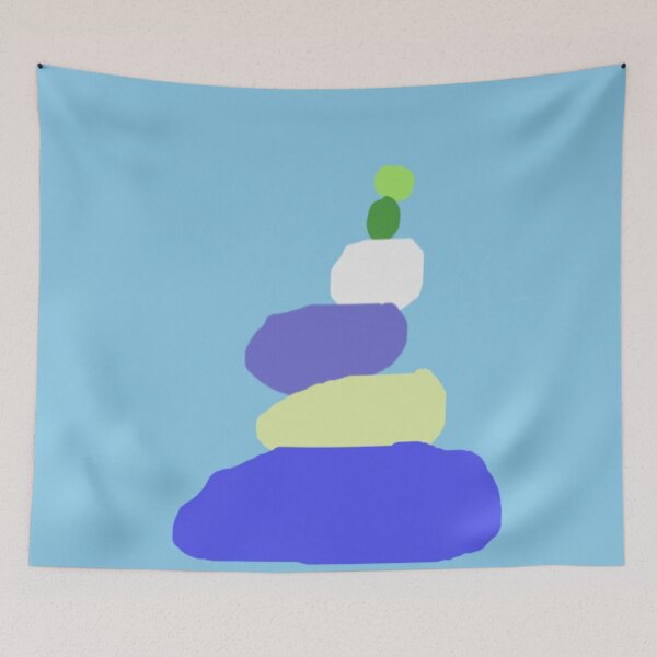 Item preview, Colorful Stack of Stylized Rocks in Abstract Arrangement designed and sold by Beautiful art store.