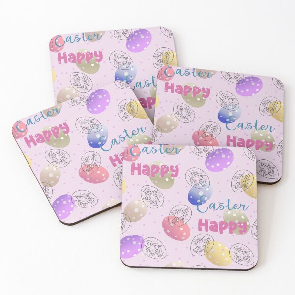 Item preview, Happy Easter Decorative Background Design Hand-Drawn Easter Egg and Spring Leaf Pattern designed and sold by Anastasiia Yurevych.