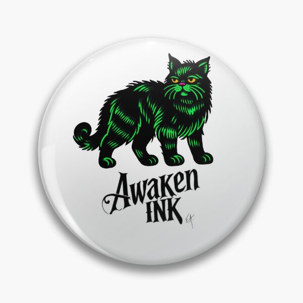 Item preview, Awaken ink green kitty designed and sold by Awakenink.