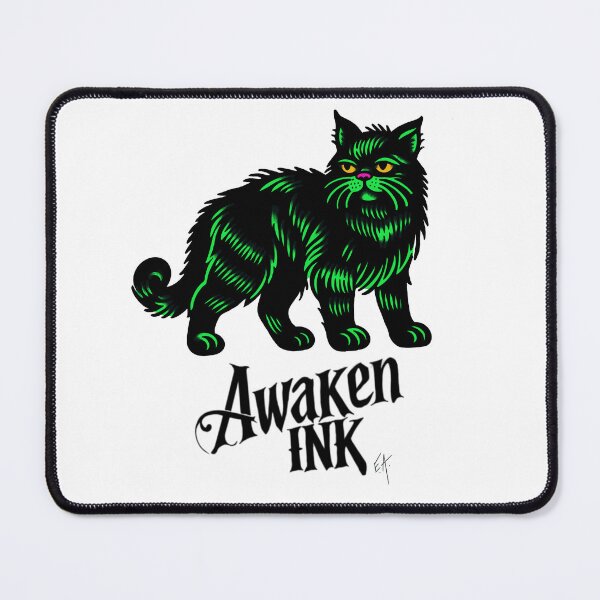 Item preview, Awaken ink green kitty designed and sold by Awakenink.