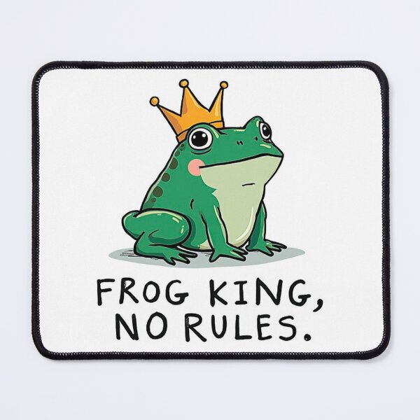 Item preview, Kawaii Frog Cartoon Frog King No Rules - Cute Frog Illustration and Kawaii Frog Art designed and sold by Paubiz.