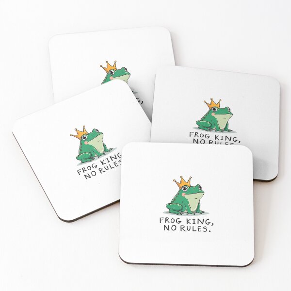 Item preview, Kawaii Frog Cartoon Frog King No Rules - Cute Frog Illustration and Kawaii Frog Art designed and sold by Paubiz.