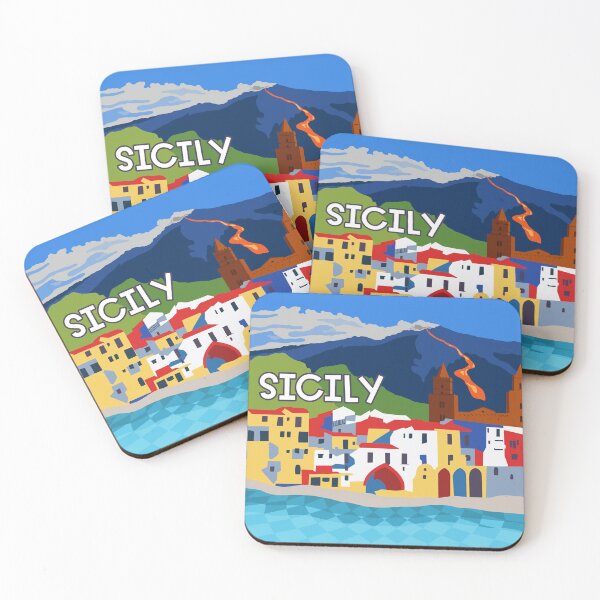 Item preview, Memories of Sicily - Square designed and sold by Peace-Love-Art.