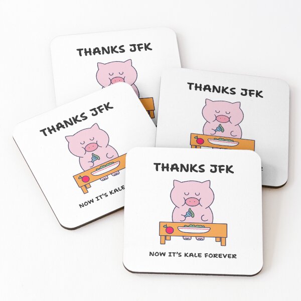 Item preview, "Thanks JFK, Now It’s Kale Forever – Sad Pig Edition" Healthy Eating Tshirts  designed and sold by Kaehaniz.