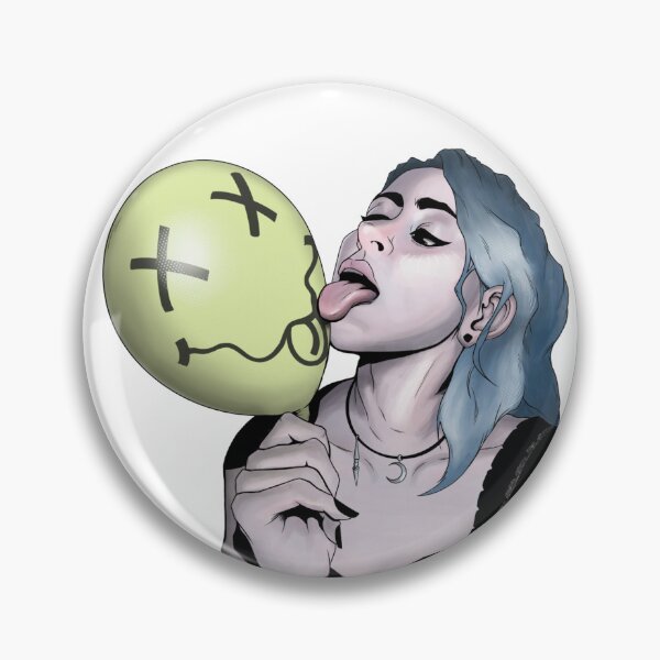 Item preview, Grunge Girl Licking Balloon – Alternative Aesthetic Sticker designed and sold by Justin Powers.