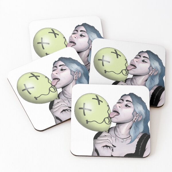 Item preview, Grunge Girl Licking Balloon – Alternative Aesthetic Sticker designed and sold by Justin Powers.