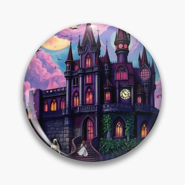 Item preview, Medieval Castle Core Amethyst Dreamscape Surreal Landscape Castle Scene designed and sold by Arts4U.