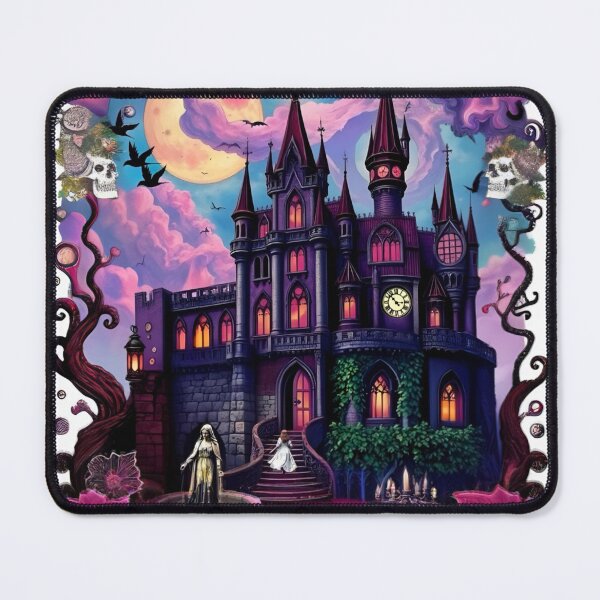 Item preview, Medieval Castle Core Amethyst Dreamscape Surreal Landscape Castle Scene designed and sold by Arts4U.