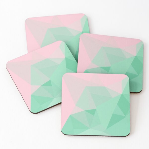 Item preview, polygonal pattern blue and pink designed and sold by Cartoon Basketball.