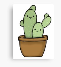 Smiley Cactus Canvas Print