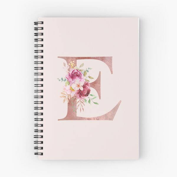 Artikelvorschau, Roségold Aquarell Buchstabe E Blumenmonogramm entworfen und verkauft von NicheFifty-Two.