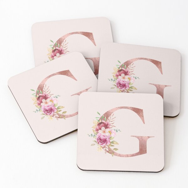 Artikelvorschau, Roségold Aquarell Buchstabe G Blumenmonogramm entworfen und verkauft von NicheFifty-Two.