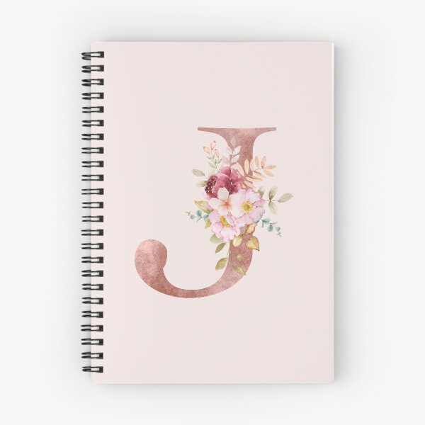 Artikelvorschau, Roségold Aquarell Buchstabe J Blumenmonogramm entworfen und verkauft von NicheFifty-Two.