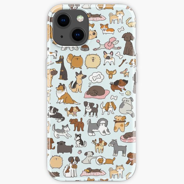 Cute iPhone Case Thin Silicone Phone Case Fits iPhone 13 12 11 10 8 Gift for Kids Dog iPhone Case Puppy Phone Case Adorable Phone Case