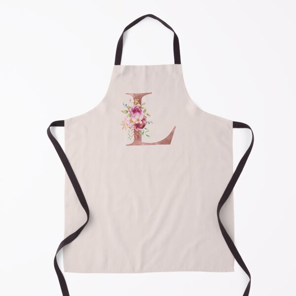 Item preview, Rose Gold Watercolour Letter L Floral Monogram designed and sold by NicheFifty-Two.