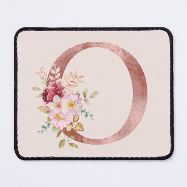 Artikelvorschau, Roségold Aquarell Buchstabe O Blumenmonogramm entworfen und verkauft von NicheFifty-Two.