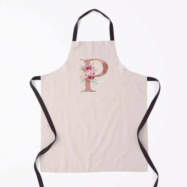 Item preview, Rose Gold Watercolour Letter P Floral Monogram designed and sold by NicheFifty-Two.