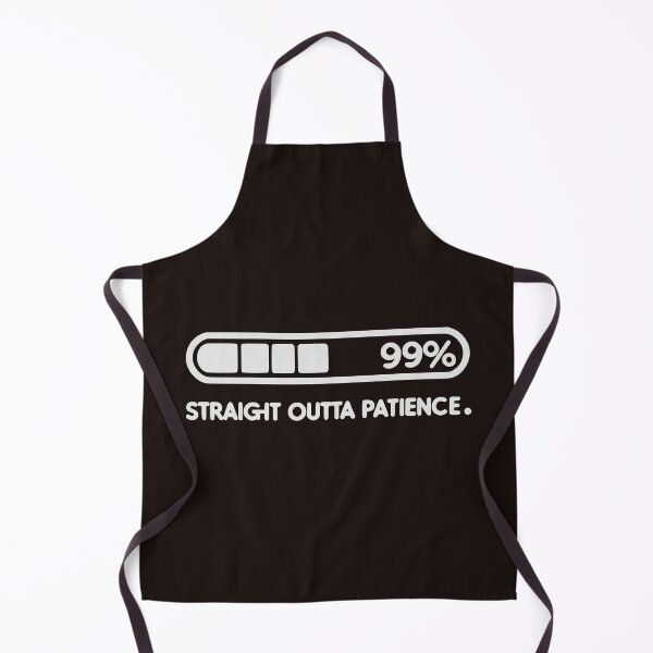 Item preview, Straight Outta Patience - White designed and sold by My Joyful Charm Store.