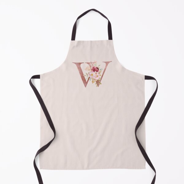 Item preview, Rose Gold Watercolour Letter W Floral Monogram designed and sold by NicheFifty-Two.