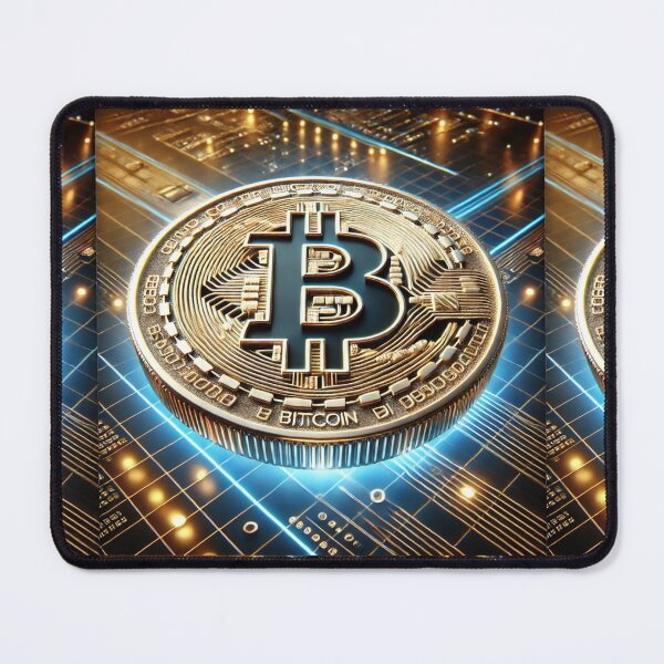 Item preview, Futuristic Bitcoin Glow: A Tribute to Digital Currency Innovation designed and sold by Meta2Physical.