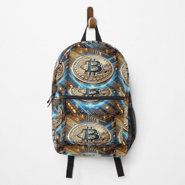 Item preview, Futuristic Bitcoin Glow: A Tribute to Digital Currency Innovation designed and sold by Meta2Physical.