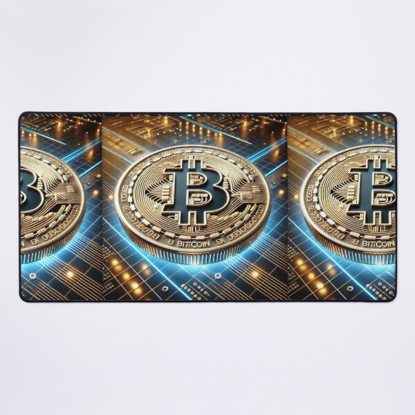 Item preview, Futuristic Bitcoin Glow: A Tribute to Digital Currency Innovation designed and sold by Meta2Physical.