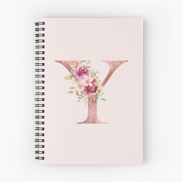 Item preview, Rose Gold Watercolour Letter Y Floral Monogram designed and sold by NicheFifty-Two.