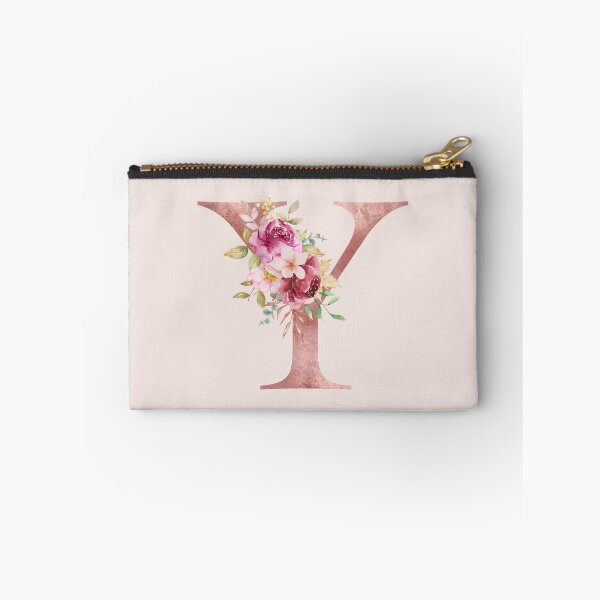 Item preview, Rose Gold Watercolour Letter Y Floral Monogram designed and sold by NicheFifty-Two.
