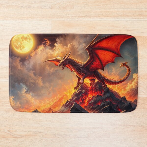 Item preview, Red Dragon and Erupting Volcano designed and sold by Skye Ryan-Evans.