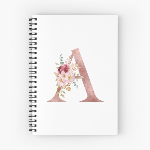 Item preview, Rose Gold Watercolour Letter A Floral Monogram designed and sold by NicheFifty-Two.