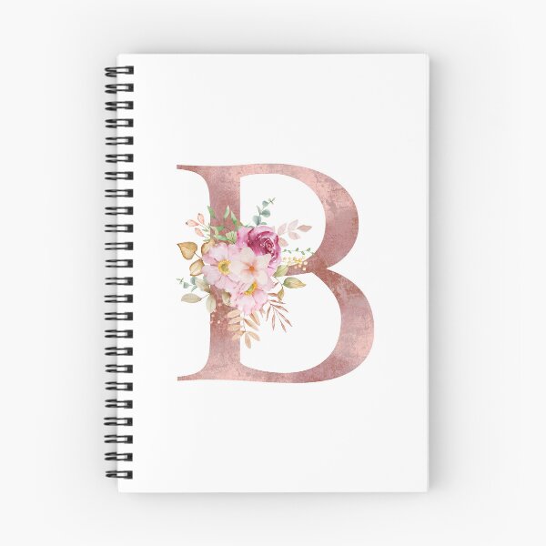 Item preview, Rose Gold Watercolour Letter B Floral Monogram designed and sold by NicheFifty-Two.