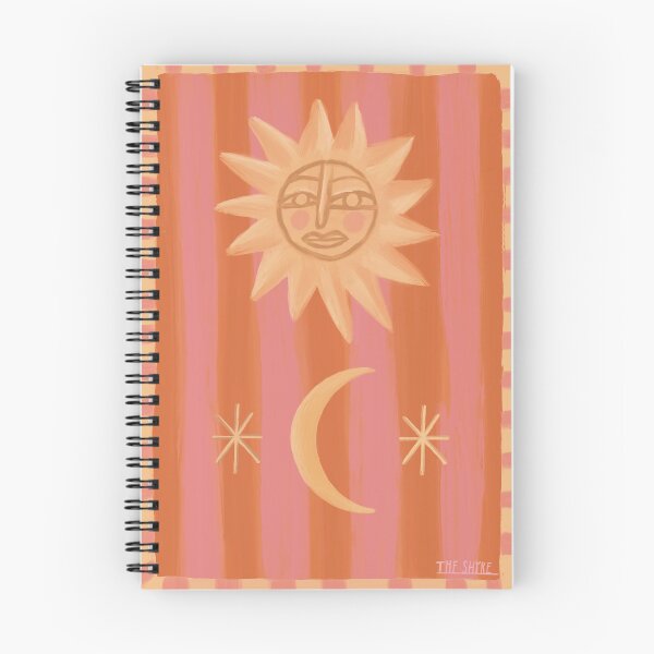 Item preview, Moon, sun and stars boho striped pink and gold hippy celestial design  designed and sold by palmandpaper.