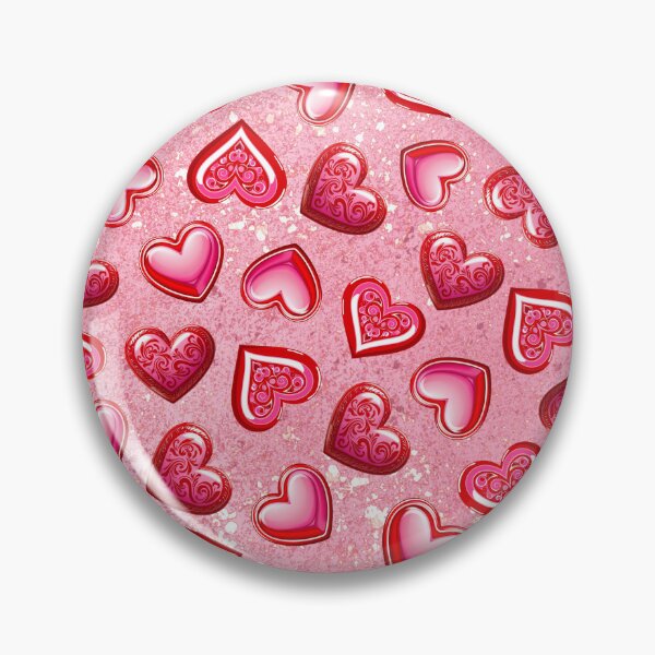 Artikelvorschau, Rote Valentinsherzen mit goldschimmerndem rosa Glitzer entworfen und verkauft von colorleafz.