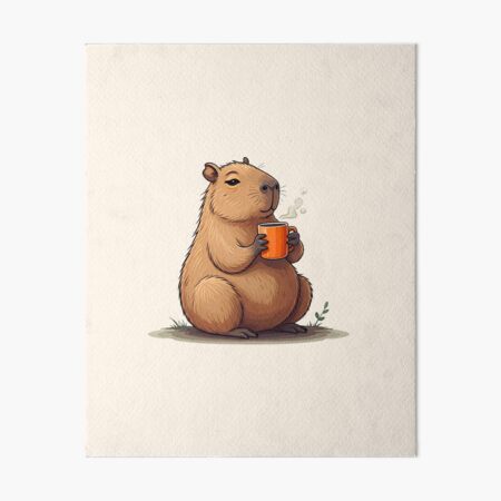 Artikel-Vorschau von Wasserschwein beim Kaffeetrinken, designt und verkauft von Opalook.