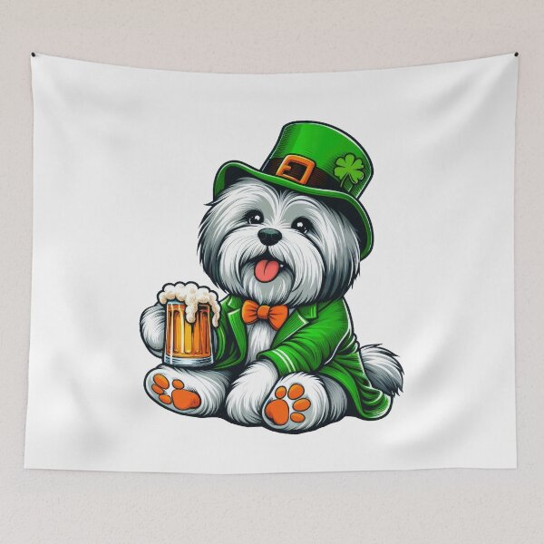 Item preview, Havanese Dog St Patrick's Day designed and sold by doodIllustrate.
