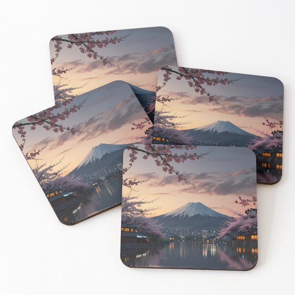Item preview, Mount Fuji cherry blossom Illustration  designed and sold by Domo-Design.