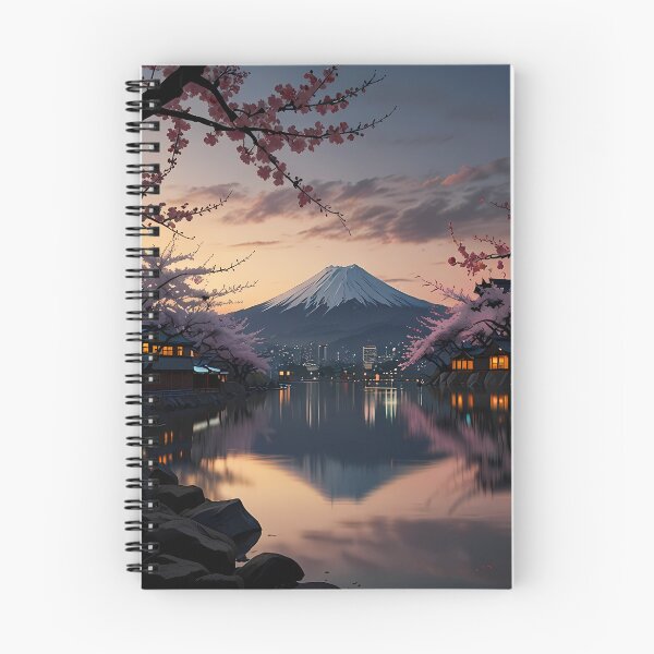 Item preview, Mount Fuji cherry blossom Illustration  designed and sold by Domo-Design.
