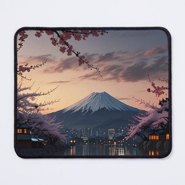 Item preview, Mount Fuji cherry blossom Illustration  designed and sold by Domo-Design.